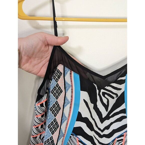 Express Women's Animal Geometric Maximalist Patterned Dress - Size M - Picture 4 of 6